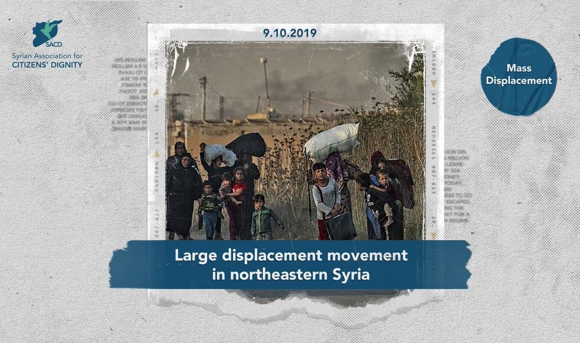 Large displacement movement in northeastern Syria