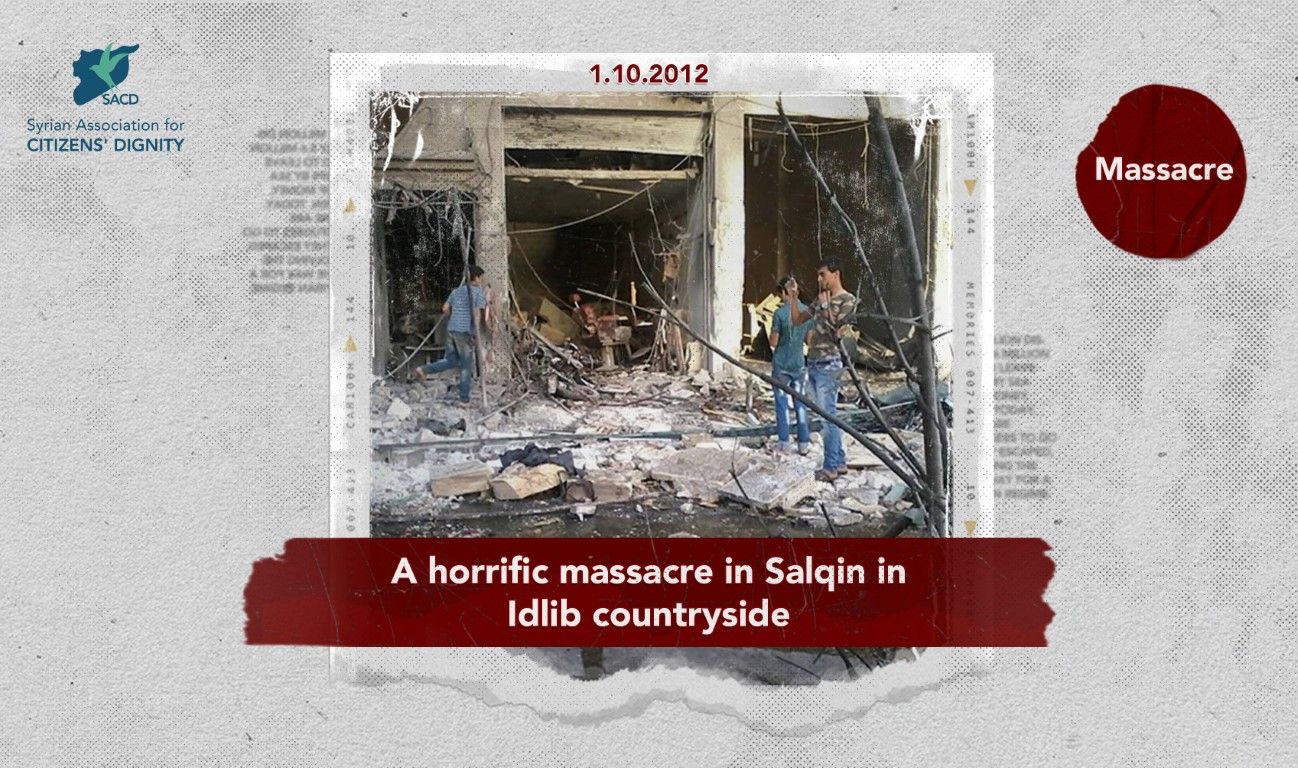 A horrific massacre in Salqin in Idlib countryside