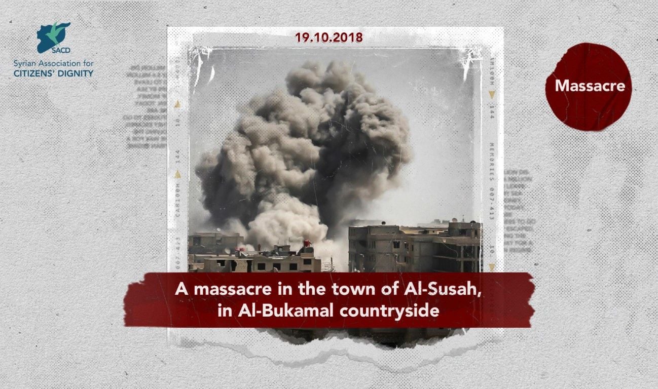 A massacre in the town of Al-Susah, in Al-Bukamal countryside