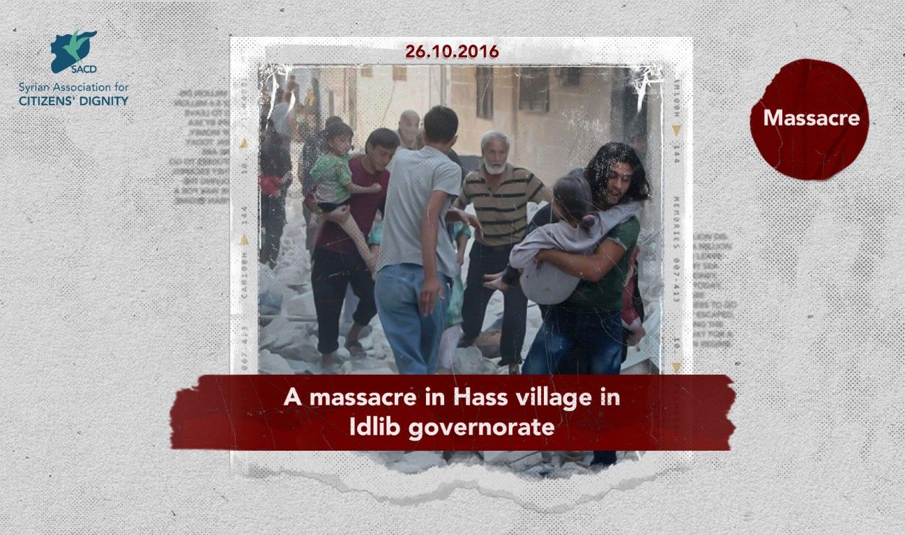 A massacre in Hass village in Idlib governorate